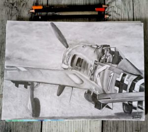 Zeichnung Flugzeug
